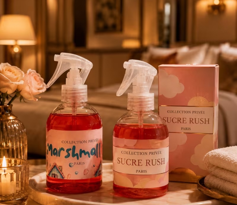 Lot de 2 Collection Privée Parfum d’intérieur Spray Sucre Rush 250 ml et Marshmallow 250 ml
