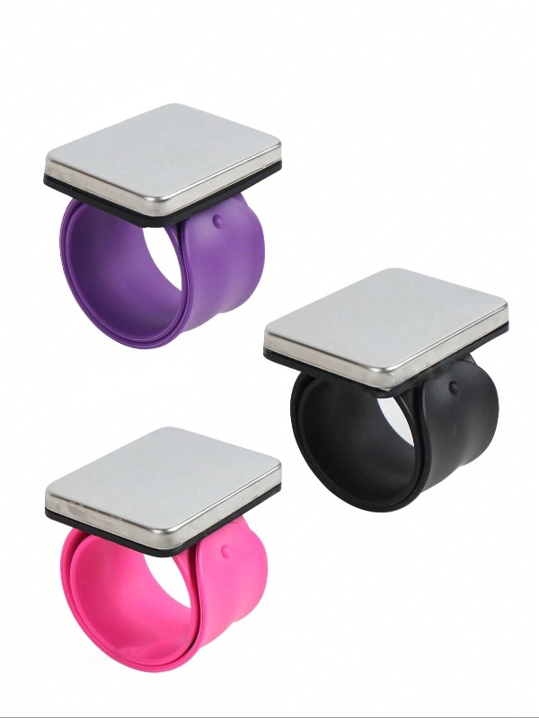 1 Bracelet magnétique en silicone professionnel, peut absorber les pinces à cheveux et les épingles, convient pour les bracelets de montres de maquillage, les coussins à épingles de couture magnétiques, les outils de coiffure, les produits et accessoires