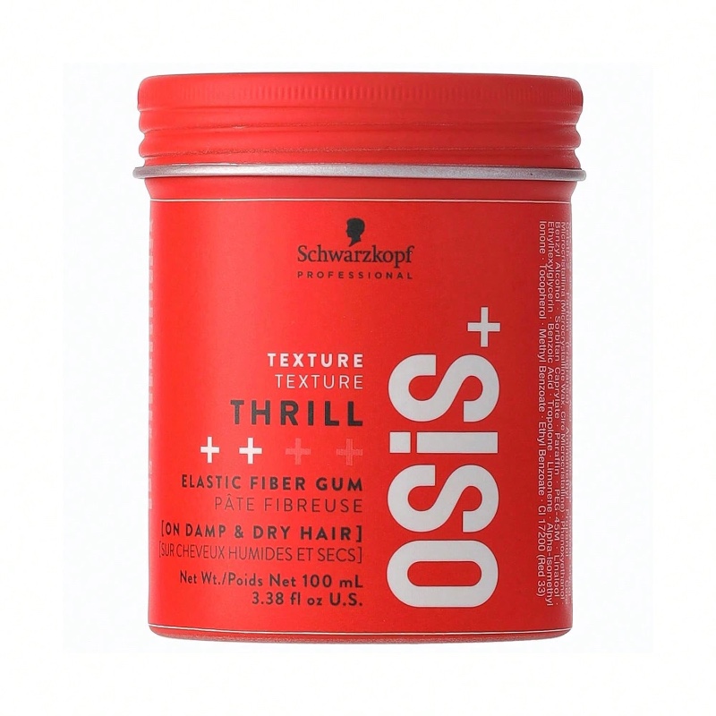 Schwarzkopf Osis Thrill 100 ml – Cire coiffante légère qui apporte volume, texture et corps naturel aux cheveux. Idéale pour des coiffures dynamiques et longue tenue, elle ne colle pas et laisse un fini doux et souple.