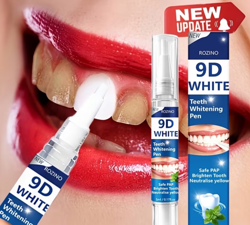 Stylo dentaire 9D Ultra-Puissant 7 Jours PLUS+, Contenant de l'Essence Dentaire à l'Hydroxyapatite, Force Maximale -99% des Dents, Nettoyage Intérieur en 5 Minutes, Nettoyage Rapide des Dents, Nettoyage en Profondeur - Haleine Menthe Fraîche, Doux pour le