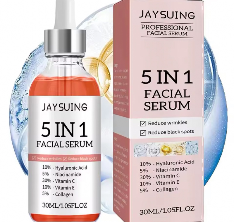 Sérum pour le visage 5 en 1, 30% vitamine C, hydratant, blanchissant, Anti-rides, vieillissement, Niacinamide, acide hyaluronique, soin de la peau, 30ml