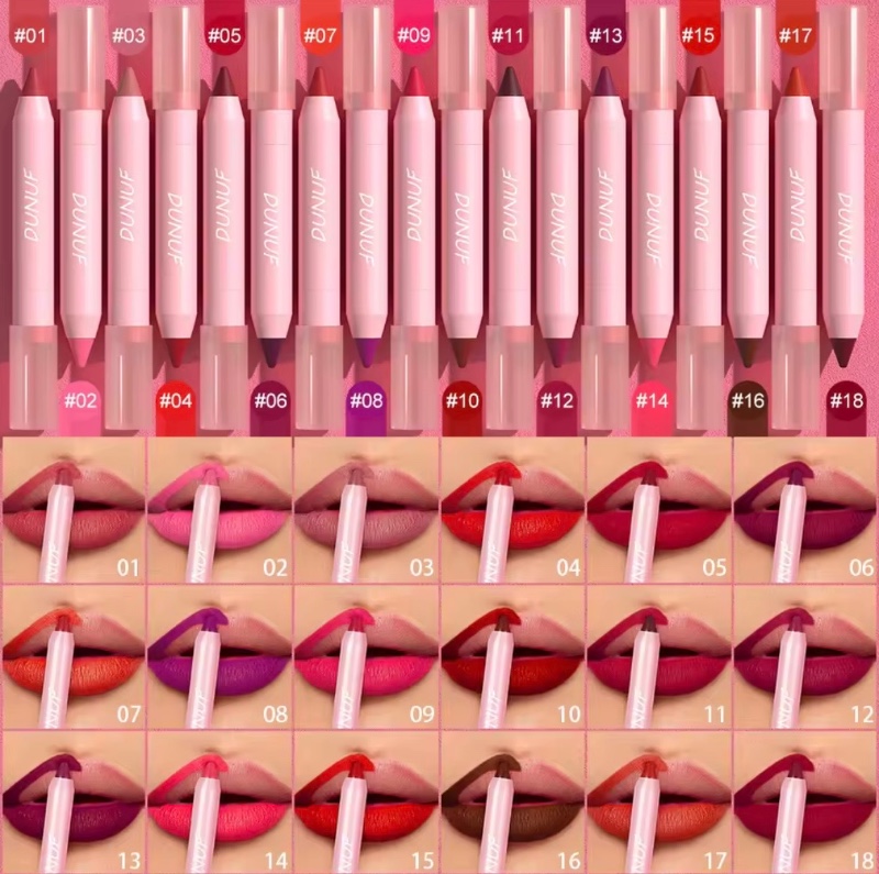 Crayon à lèvres imperméable, 18 couleurs, Sexy, rouge mat, teinte de Contour, tasse antiadhésive durable, stylo à lèvres, maquillage cosmétique