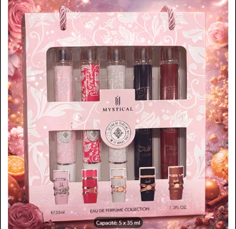 Coffret de Parfums Femme 5 Pièces – Eau de Parfum Intense 35ml, Collection Florale & Gourmande, Cadeau Élégant