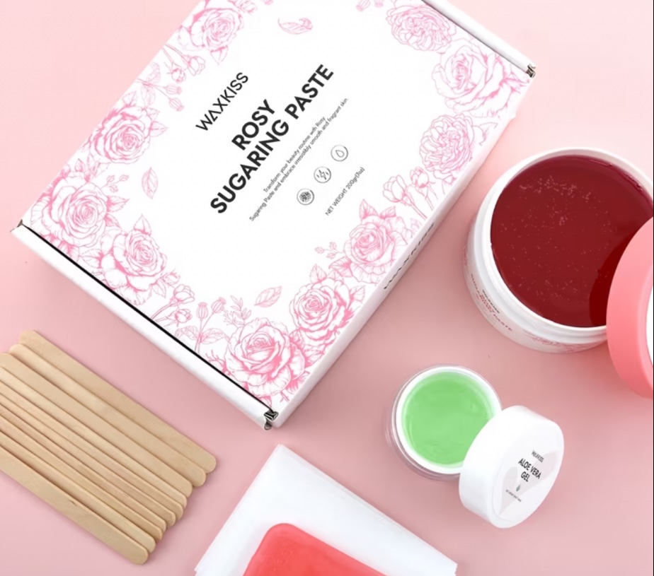 Kit de Pâte à Sucre Rose 200g, Épilation Douce, Ingrédients Respectueux de la Peau, Application Facile, Adapté au Visage, Corps, Aisselles, Jambes, Zone Bikini, Utilisation à Domicile ou en Salon