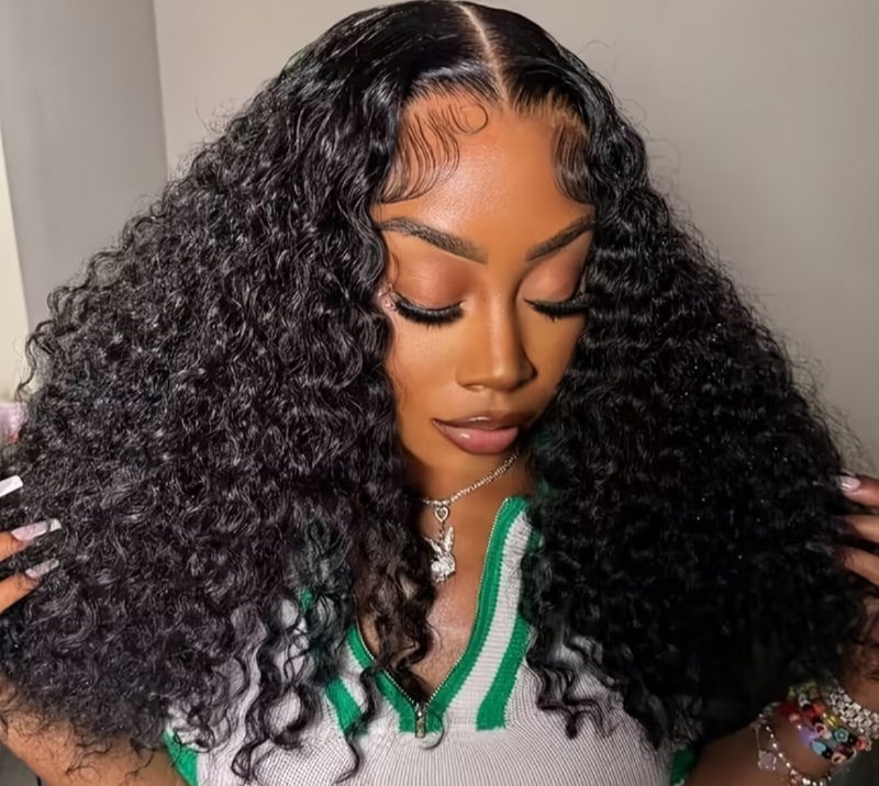Perruque Bob Bouclée Kinky Sans Colle en Cheveux Humains pour Femmes avec Dentelle Frontale 13x4, Ligne de Cheveux Pré-Épilée et Effet Densité - Volume Instantané pour Styles Dreadlocks et Twists, Perruques Frontales Wet and Wave