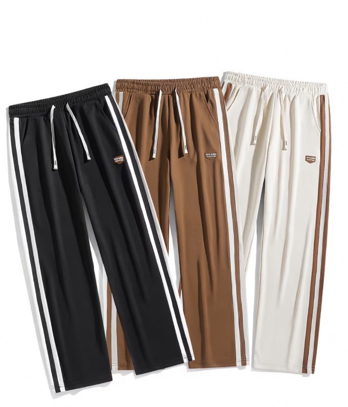 Pantalon décontracté polyvalent et tendance pour homme, de couleur unie, à coupe droite et taille à cordon de serrage réglable, adapté aux voyages en plein air, aux sorties ou à la maison, toutes saisons