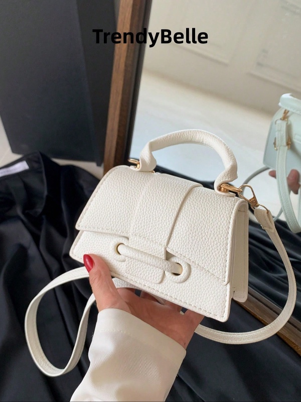 Pochette de haute qualité, mini sac carré, nouveau sac à main polyvalent uni, sac pour femme, sac blanc