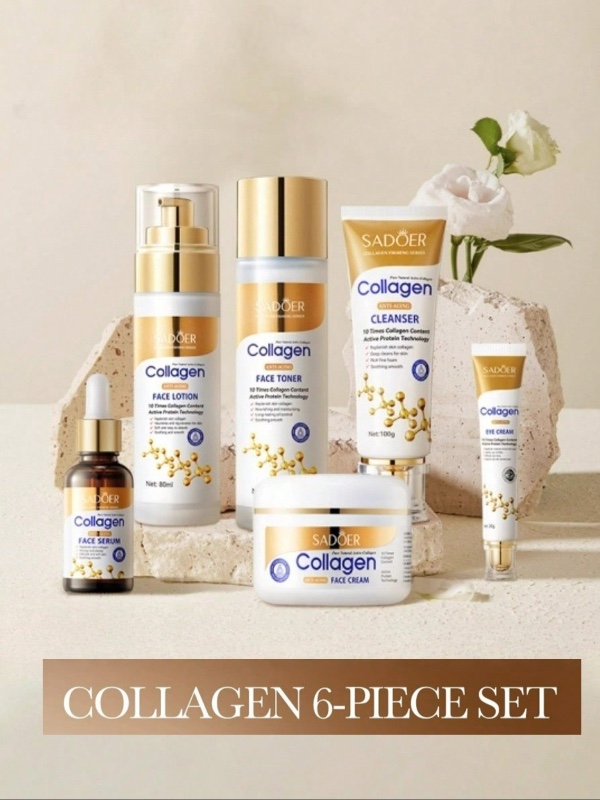 Gamme de soins anti-âge au collagène SADOER : hydratante et nourrissante, elle prend soin des peaux délicates et convient à tous les types de peau.