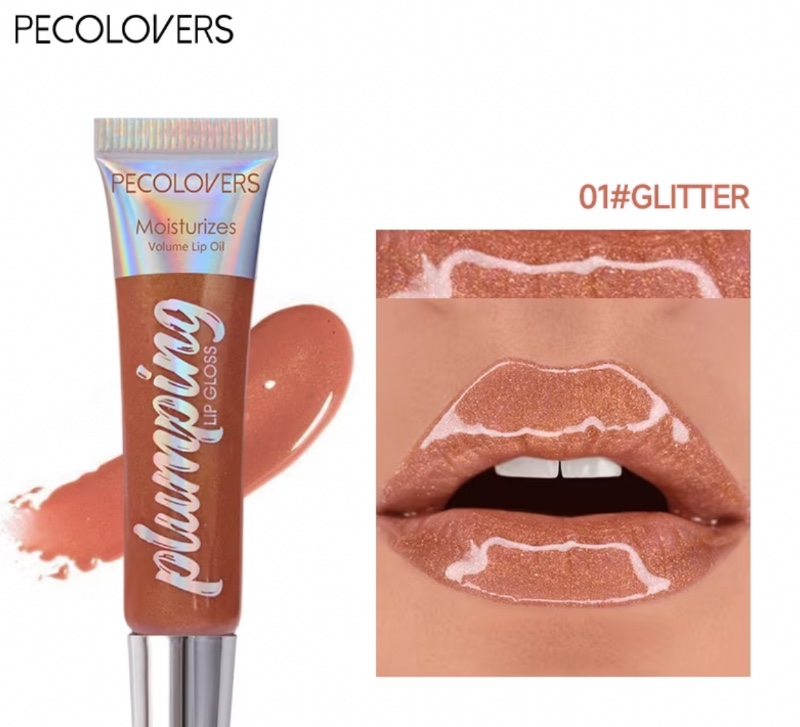 1x Gloss et gel pour les lèvres transparent – ​​Huile pour les lèvres longue tenue et non collante, formule gel hydratante adaptée à tous les types de peau, gel transparent pour une utilisation de jour comme de nuit, fini brillant.