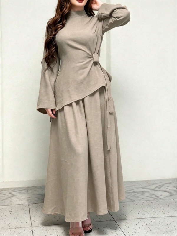 Ensemble deux pièces SMILE CHIC (chemisier et jupe) style vintage premium