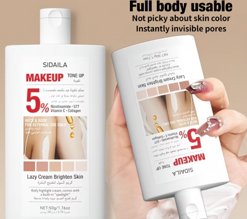 Crème de maquillage comblante et illuminatrice pour un teint éclatant effet « zéro maquillage » | Soin multi-bénéfices : contrôle du sébum, réduction des pores, retouches, éclat et hydratation. Contient de la niacinamide, de la vitamine C et du hyaluronat