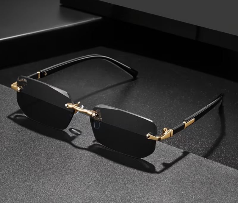 Lunettes de mode sans monture ou à petite monture, au style européen et américain tendance, adaptées aux hommes comme aux femmes. Un style classique idéal pour le quotidien ou comme accessoire photo.