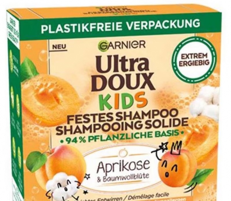 Garnier - Shampoing solide pour enfants Ultra Doux - Abricot & Fleur