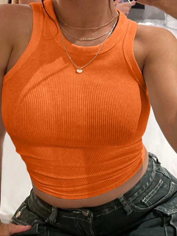 Haut Rovax pour femme, coupe ajustée, couleur unie, polyvalent et décontracté pour le quotidien