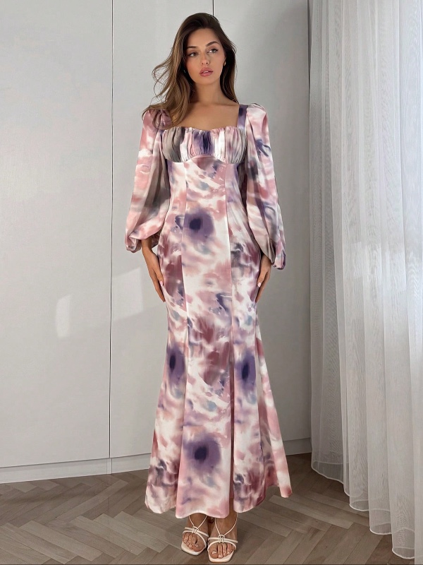 Robe longue pour femme Firerie, style bohème et élégant, idéale pour les mariages (tenue de marraine), les fêtes